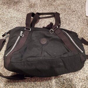Kipling Black Duffle Travel Bag 17x13"